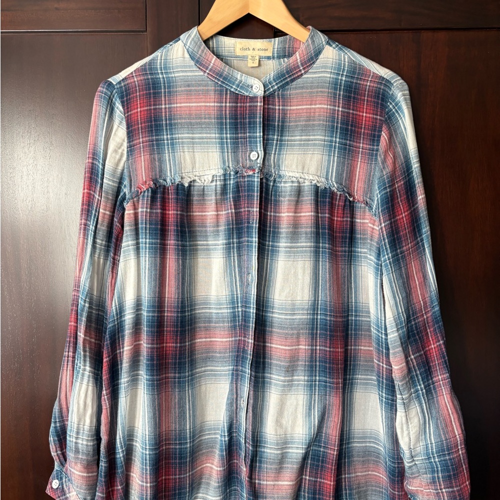 Anthropologie, Cloth & Stone, Plaid Shirt, Size Small